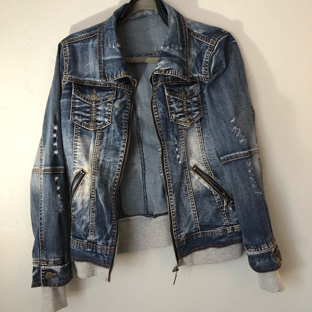 Distressed Jean Jacket